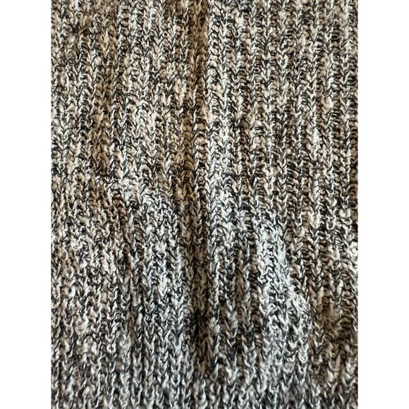 Free People Sweater Womens XSmall Black White Marled Ribbed Lettuce Hem Crewneck - Picture 2 of 6